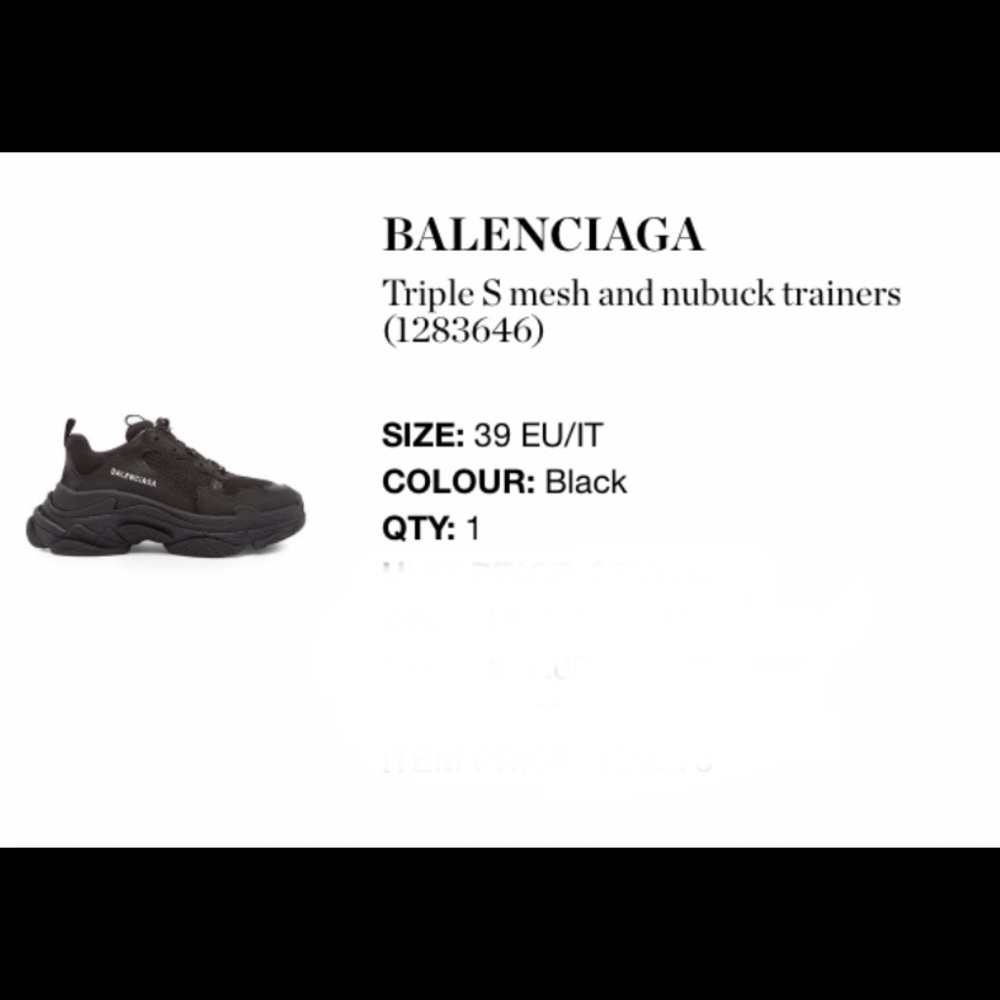 Balenciaga Triple S sneakers sz39 like new